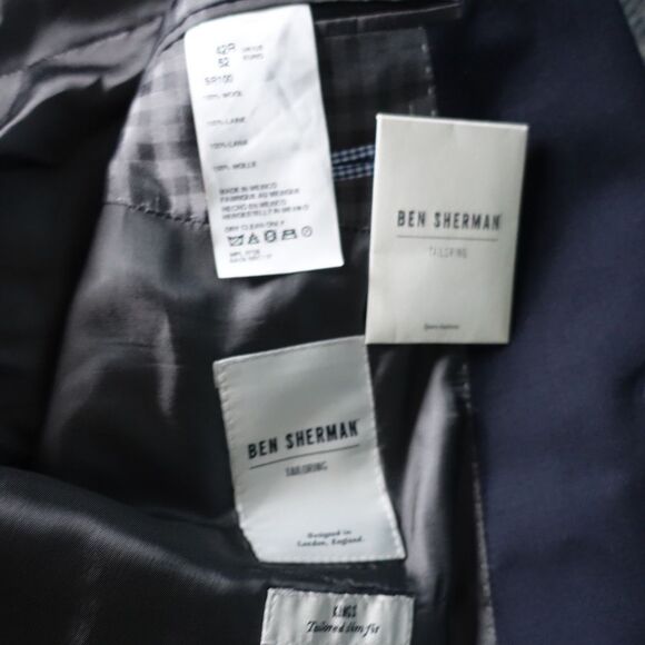 Ben Sherman Notch Lapel Two Button Wool Blazer - Picture 8 of 8